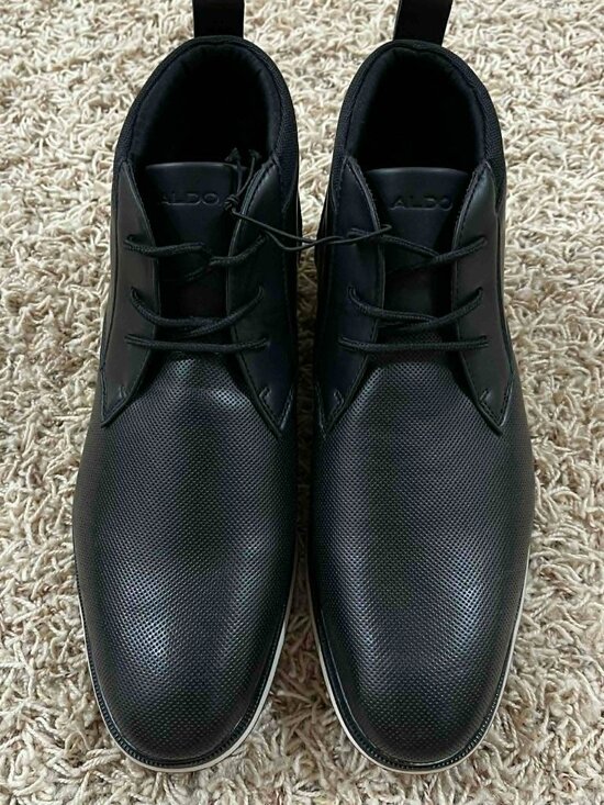 ALDO Men’s Lace-Up Chukka Dress Boots Shoes Black, Size 10.5 M (New) main image 6